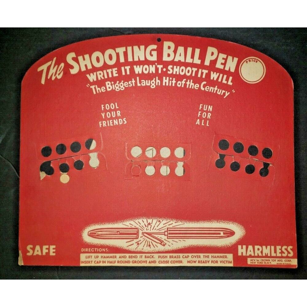 VTG Shooting Ball Pen Counter Display"Write it Won't Shoot it Will" by Windsor